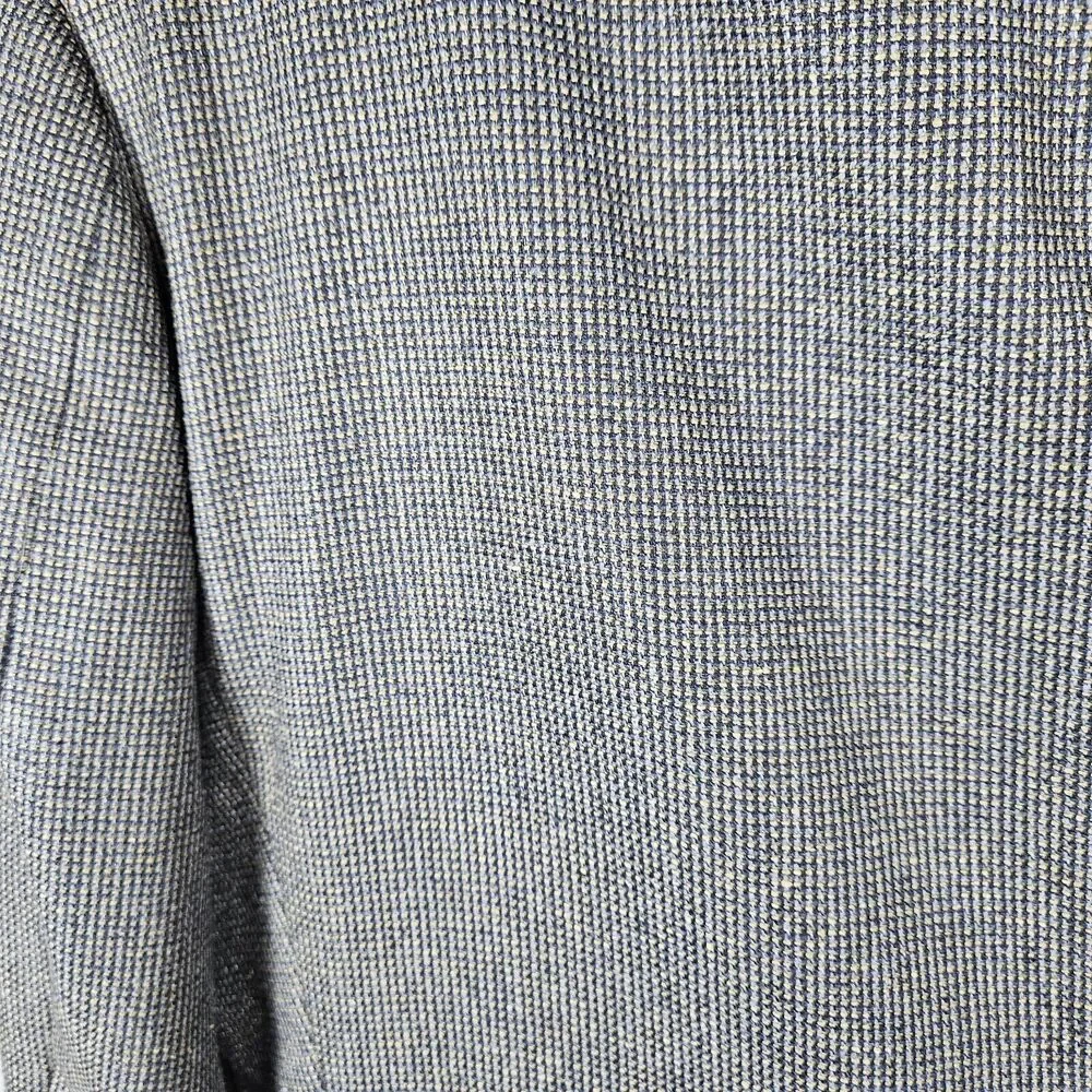 Hart Schaffner Marx Mens Blazer Jacket Size 42L Blue Gold Plaid Sport‎ Coat